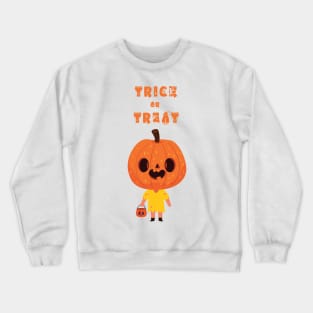 Halloween Pumpkin trick or treat costume Crewneck Sweatshirt